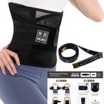 [MURO] BARANAS Waist Support, Unisex, Black, Triple Support for Strong Back and Core support